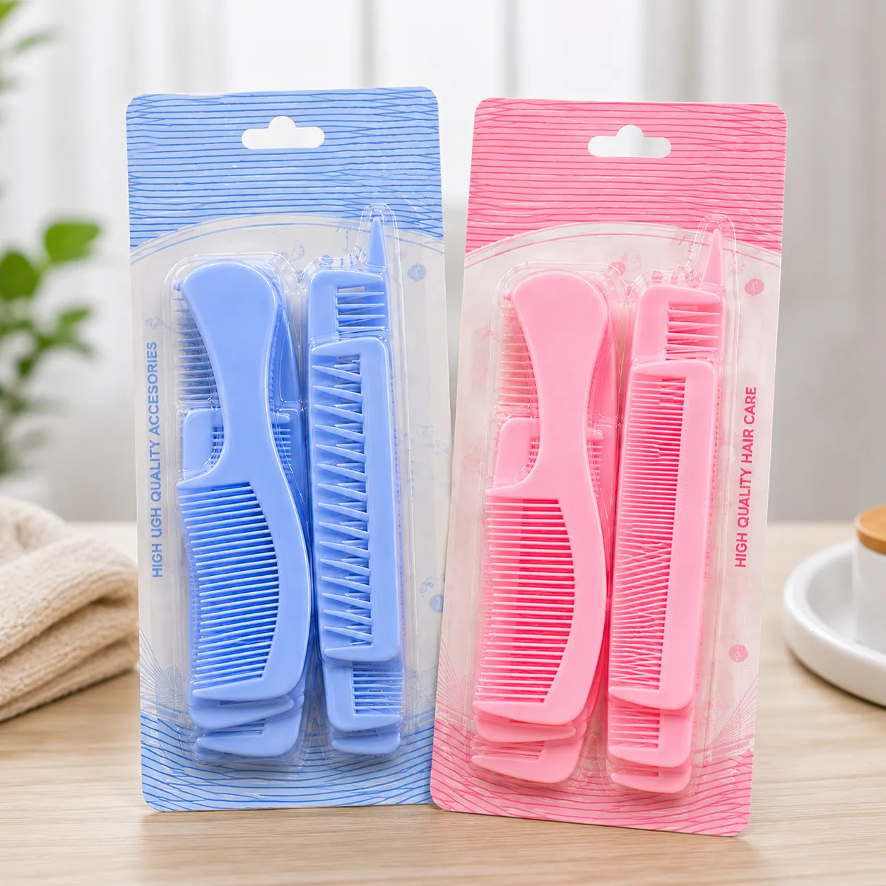 6 PIEACE HIGH QUALITY HAIR STYLING COMB SET PROFESSIONAL SALON BARBERS KIT